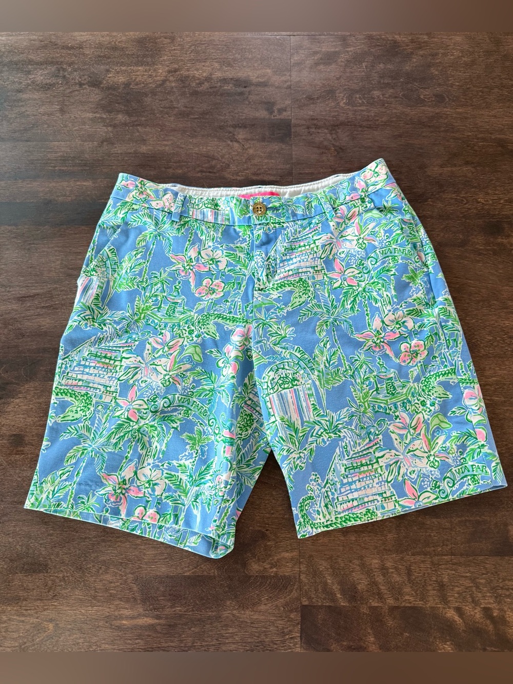 Lilly Pulitzer Blue, Green & Pink Tropical Print Shorts